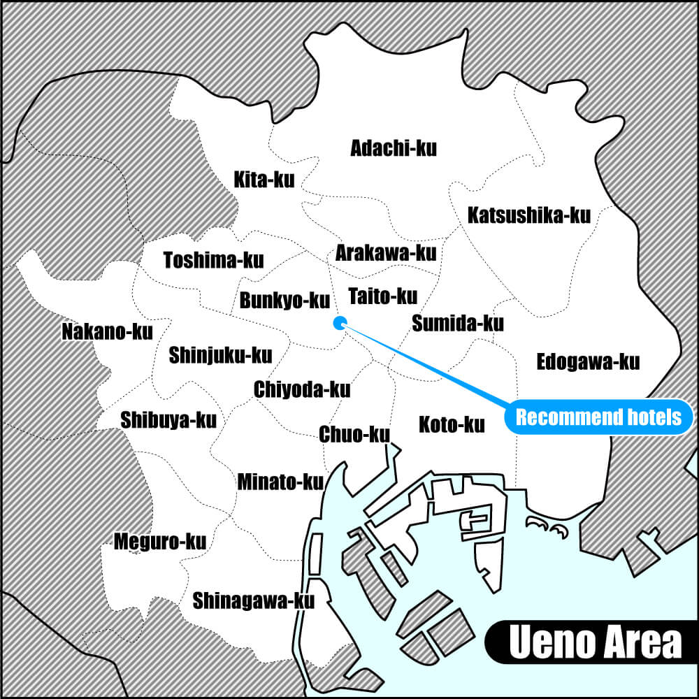 Ueno Delivery map