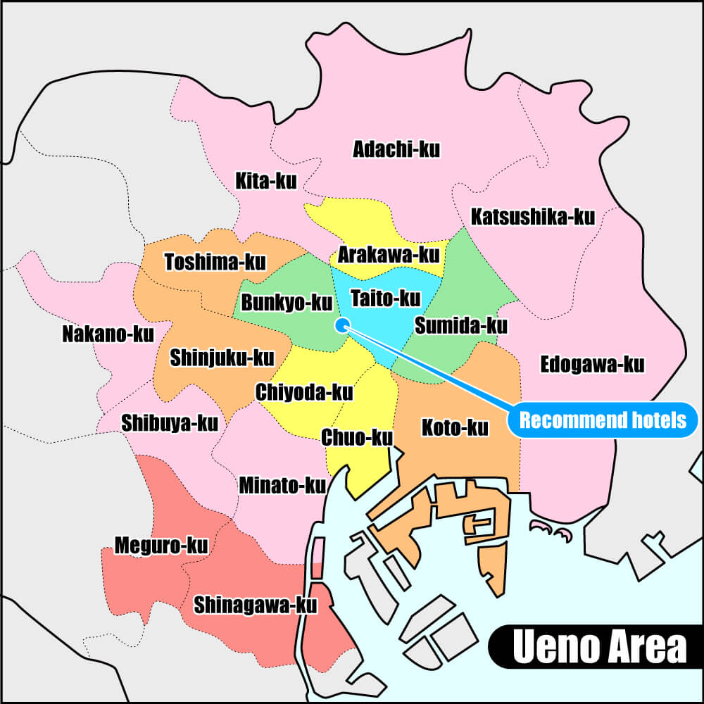 Ueno Delivery map